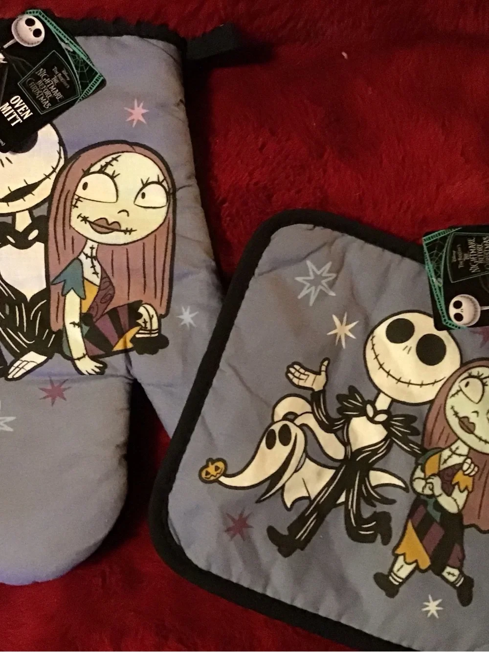 The Nightmare Before Christmas Kids Oven Mitt & Pot Holder Set - Gray
